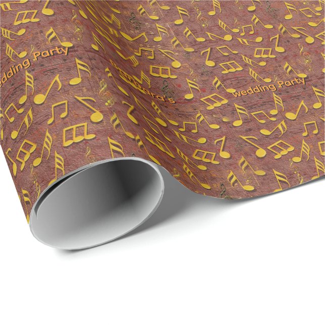 Papel De Presente Temas de Celebração para Amantes de Música (Ponta do rolo)