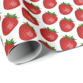 Papel de Presente Temático de Morango Design de Fr