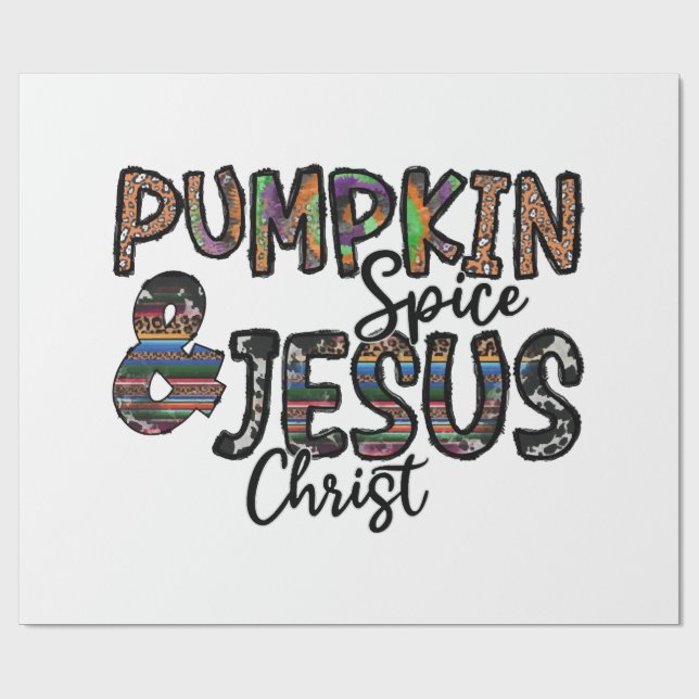 Papel De Presente Tempero de Abóbora E Jesus Cristo (Aberto)
