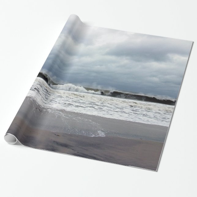 Papel De Presente Tempestade Mares do Oceano Atlântico (Desenrolado)
