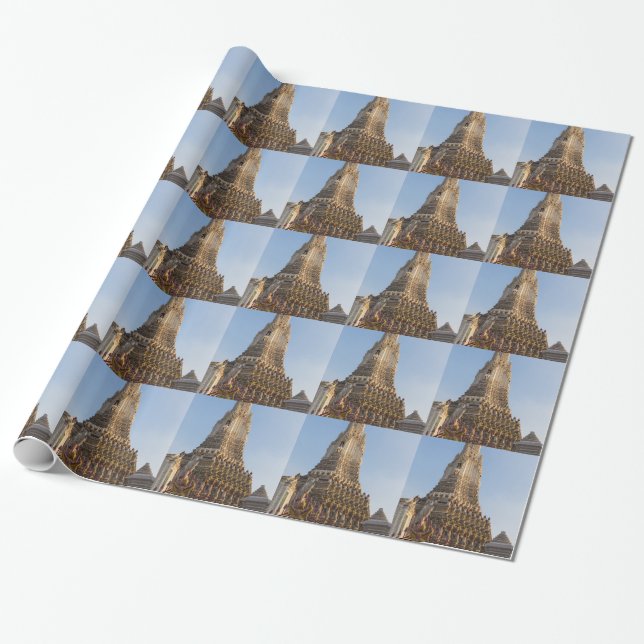 Papel De Presente Templo de Wat Arun em Bangkok, Tailândia (Desenrolado)