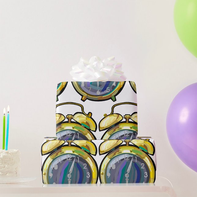 Papel De Presente Tempo de retrocesso do relógio de alarme Dourado V (Criador carregado)