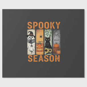 Papel De Presente Temporada Assustadora � Fantasma Fofo, Gato Preto,