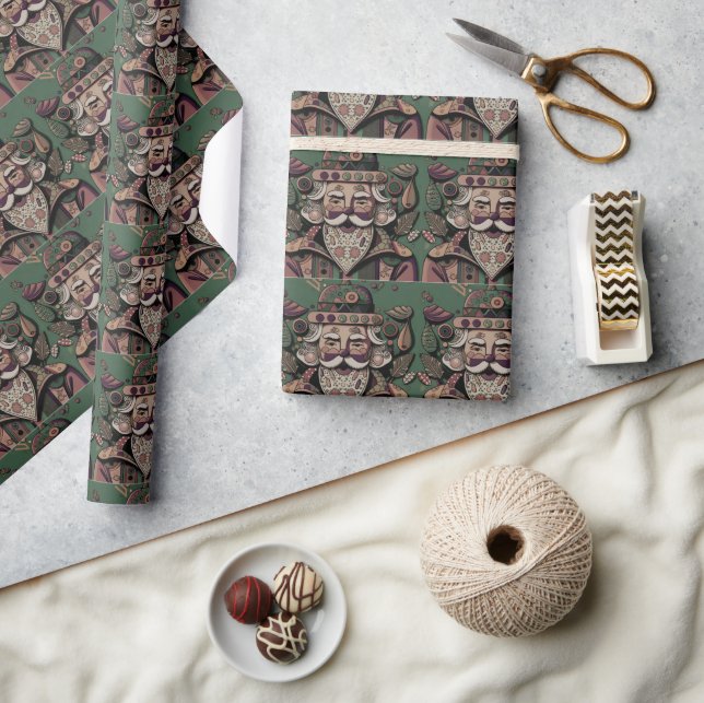 Papel De Presente Tempting Hippie Papais noeis (Artesanato)