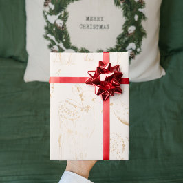 Papel De Presente Tendy Dourado Winter Veer Sem Olhos Natal Natal