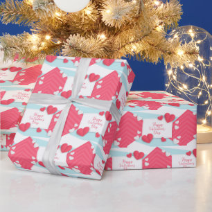 Papel De Presente Tendy Elegant Modern Namorados Love Heart