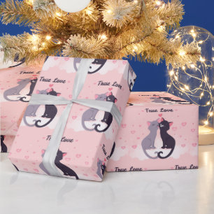 Papel De Presente Tendy Elegant Modern Namorados Love Heart