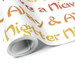 Papel De Presente Tenha um Bom Dia & Uma Noite Melhor Design de Arte