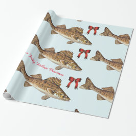 Papel De Presente "Tenha um Natal Jolly Walleye"