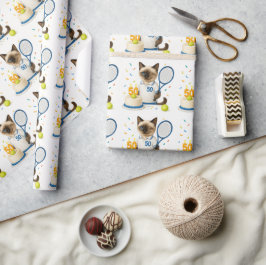 Papel De Presente Tênis 50º aniversário para os amantes de gatos