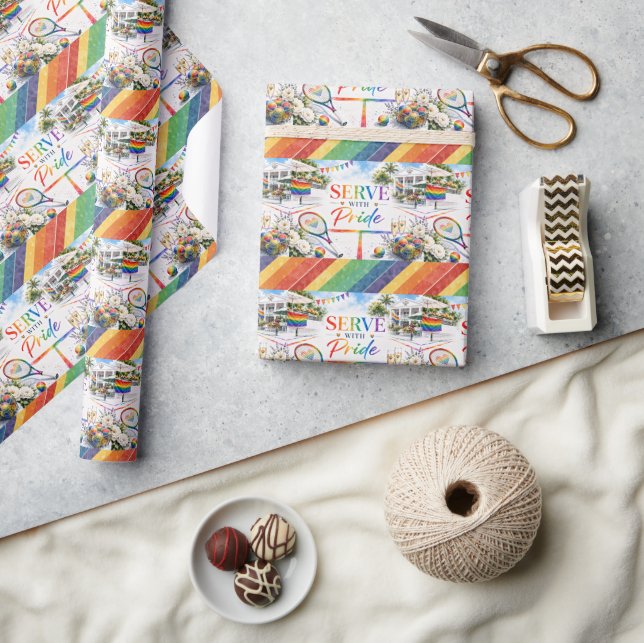 Papel De Presente Tênis Mês do Orgulho Tema Arco-íris (Artesanato)