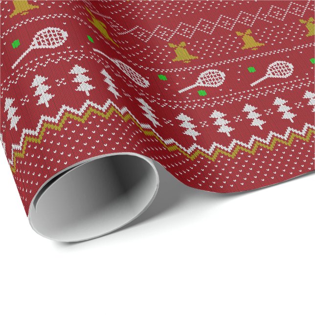 Papel De Presente Tênis Natal Doce Padrão Vermelho (Ponta do rolo)