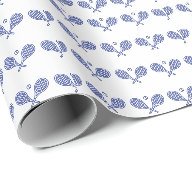 Papel De Presente Tênis tênis Sports Ball Racket (Ponta do rolo)