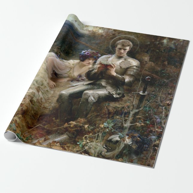 Papel De Presente Tentação de Sir Percival (Cavaleiro Medieval) (Desenrolado)