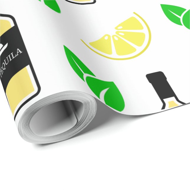 Papel De Presente Tequila e Lemon (Ponta do rolo)