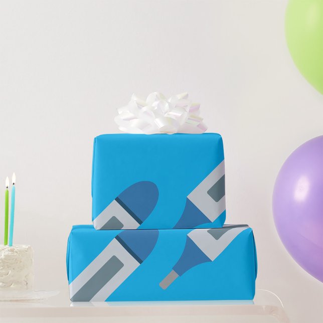 Papel De Presente Termômetro Médico Digital Saúde e Bem-Estar (Criador carregado)