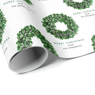 Papel De Presente Terra de Aquarela de Natal Personalizada
