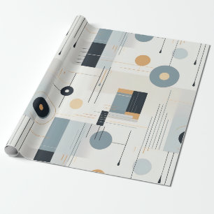 Papel De Presente Terra Moderna Abstrata Geométrica Neutra (2)