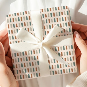 Papel De Presente Terra Tonelada Moderna Geométrica