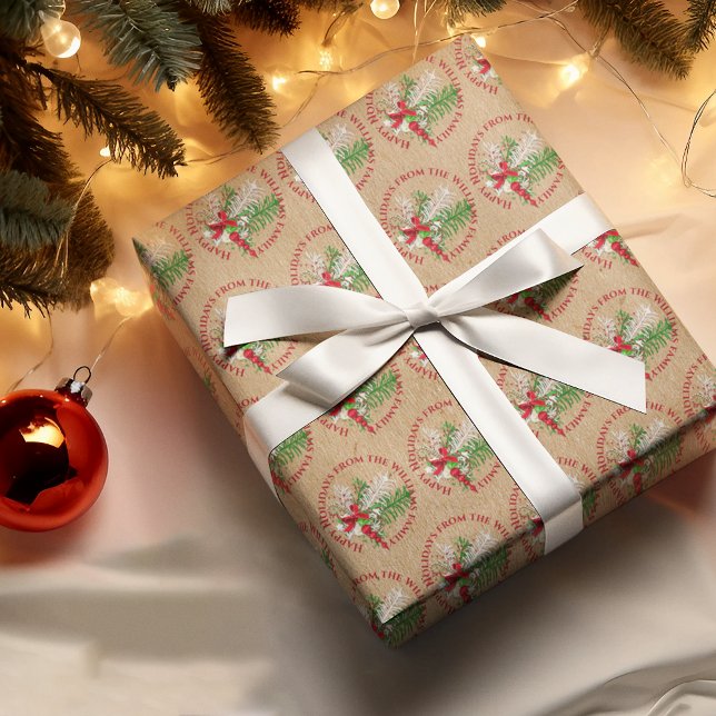 Papel De Presente Terra Verde de Folhagem Verde do Canário Vermelho  (Criador carregado)