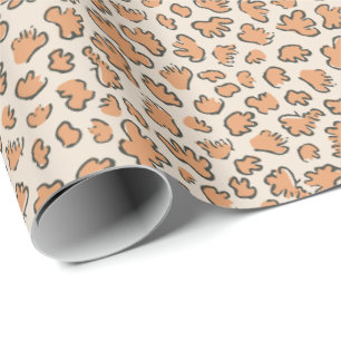 Papel De Presente Terraço de Pétala Orgânica Moderno Apricot Suave