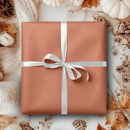 Papel De Presente Terracota Laranja Cor Sólida Design Quente e Terro