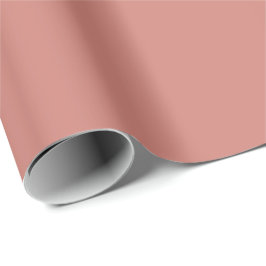 Papel De Presente Terracota Rosa Cor Sólida Simples