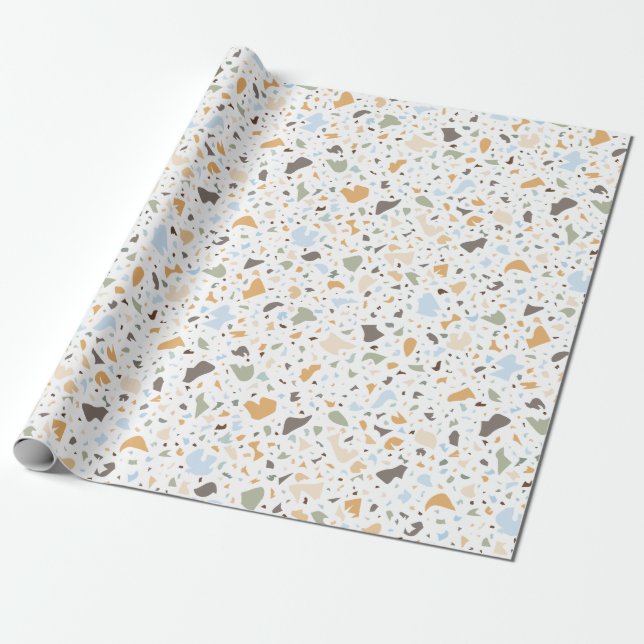 Papel De Presente Terrazzo Pattern (Desenrolado)
