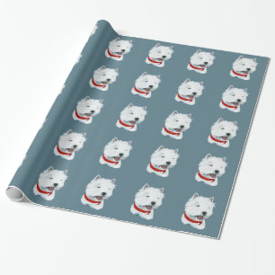 Papel De Presente Terrier Branco do West Highland