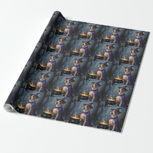 Papel De Presente Terrier da Baía de Chesapeake Caprichoso Halloween