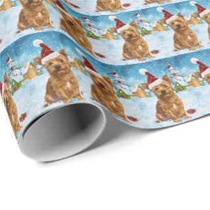 Papel De Presente Terrier Winter Wonderland Natal australiano
