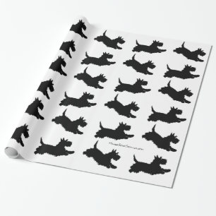 Papel De Presente Terriers Escoceses Correndo