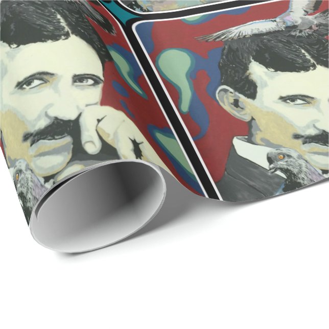 Papel De Presente "Tesla Daydreams" sobre (Ponta do rolo)