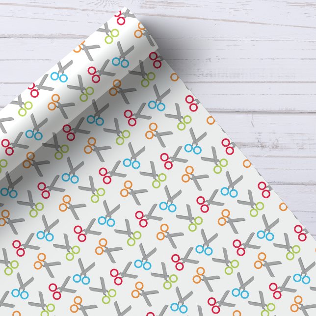 Papel De Presente Tesoura Fofa Escola Crianças Professor Padrão (Criador carregado)