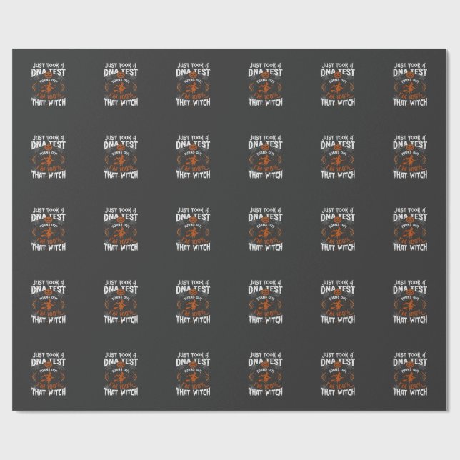 Papel De Presente Teste de DNA Bruxa Halloween Abóbora Teia de Aranh (Aberto)