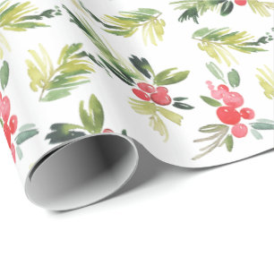 Papel De Presente Teste padrão alegre do Natal do visco