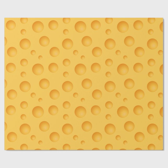 Papel De Presente Teste padrão amarelo do queijo (Aberto)