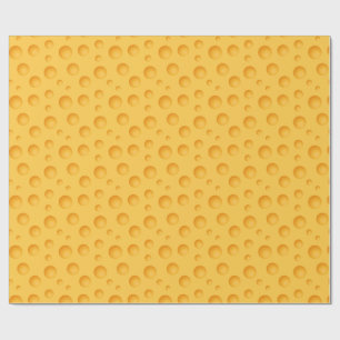 Papel De Presente Teste padrão amarelo do queijo