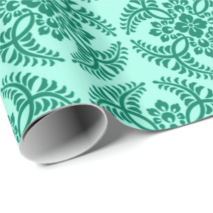 Papel De Presente Teste padrão, Aqua e turquesa japoneses do