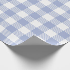 Papel De Presente Teste padrão azul da verificação do búfalo da