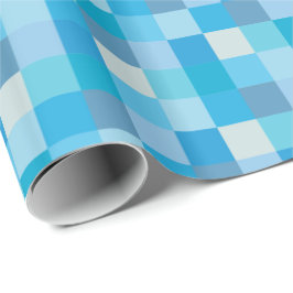 Papel De Presente Teste padrão azul de Pixelated