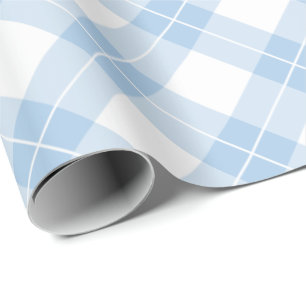 Papel De Presente Teste padrão azul e branco da luz diagonal - da