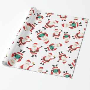 Papel De Presente Teste padrão bonito do Natal de Papai Noel