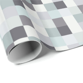 Papel De Presente Teste padrão branco e cinzento de Pixelated
