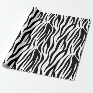 Papel De Presente Teste padrão branco e preto da zebra