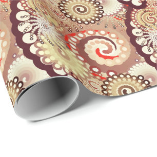 Papel De Presente Teste padrão, chocolate e creme do redemoinho do