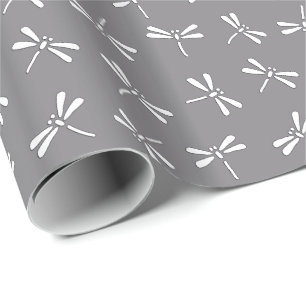 Papel De Presente Teste padrão, cinza/cinzas e branco japoneses da
