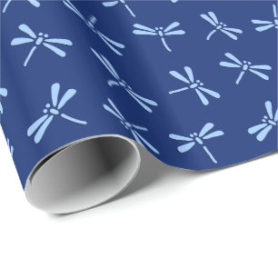 Papel De Presente Teste padrão, cobalto e azul-céu japoneses da