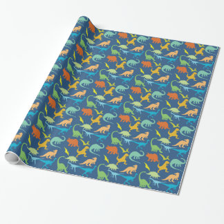 Papel De Presente Teste padrão colorido dos dinossauros