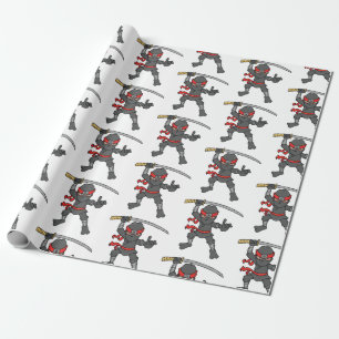 Papel De Presente Teste padrão customizável de Ninja